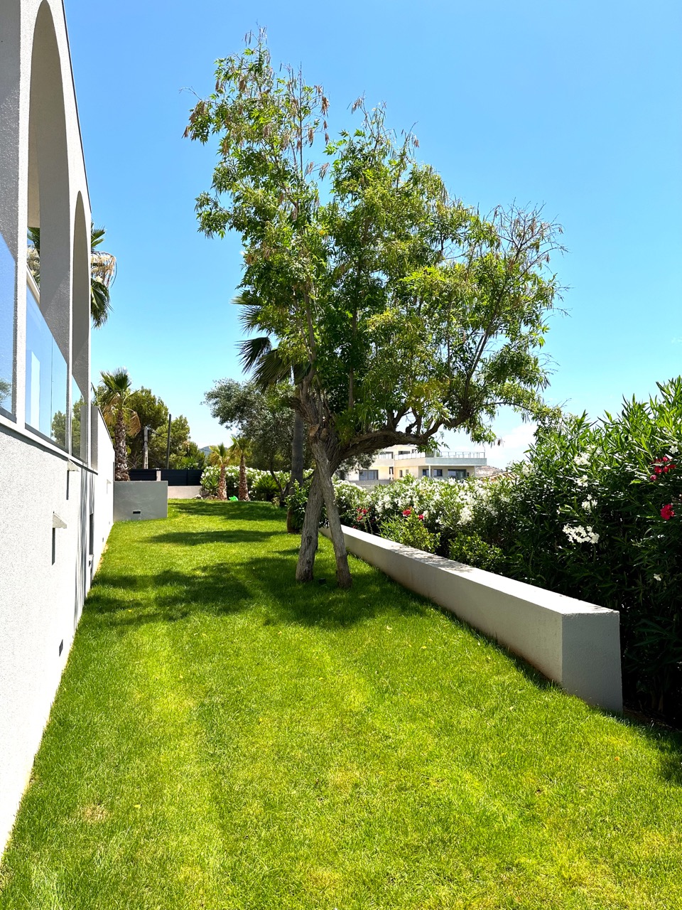 Outdoor living space with garden integration