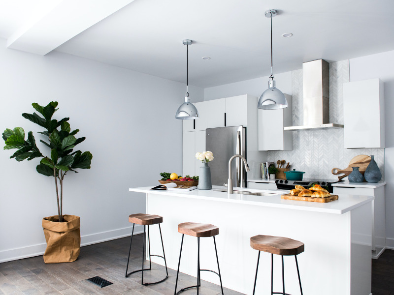 Minimalist interior space transformation